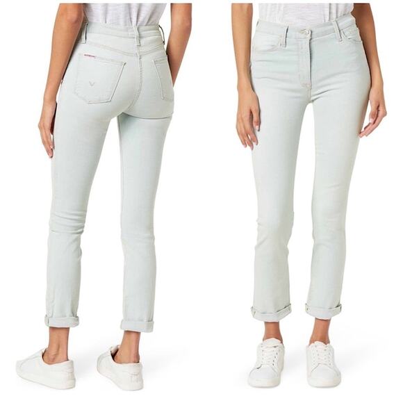 Hudson Jeans High Rise Straight Cropped 98% Cotton Light Wash Size 30 New - Picture 1 of 4